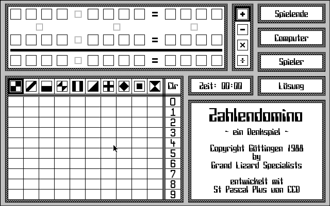 Zahlendomino atari screenshot